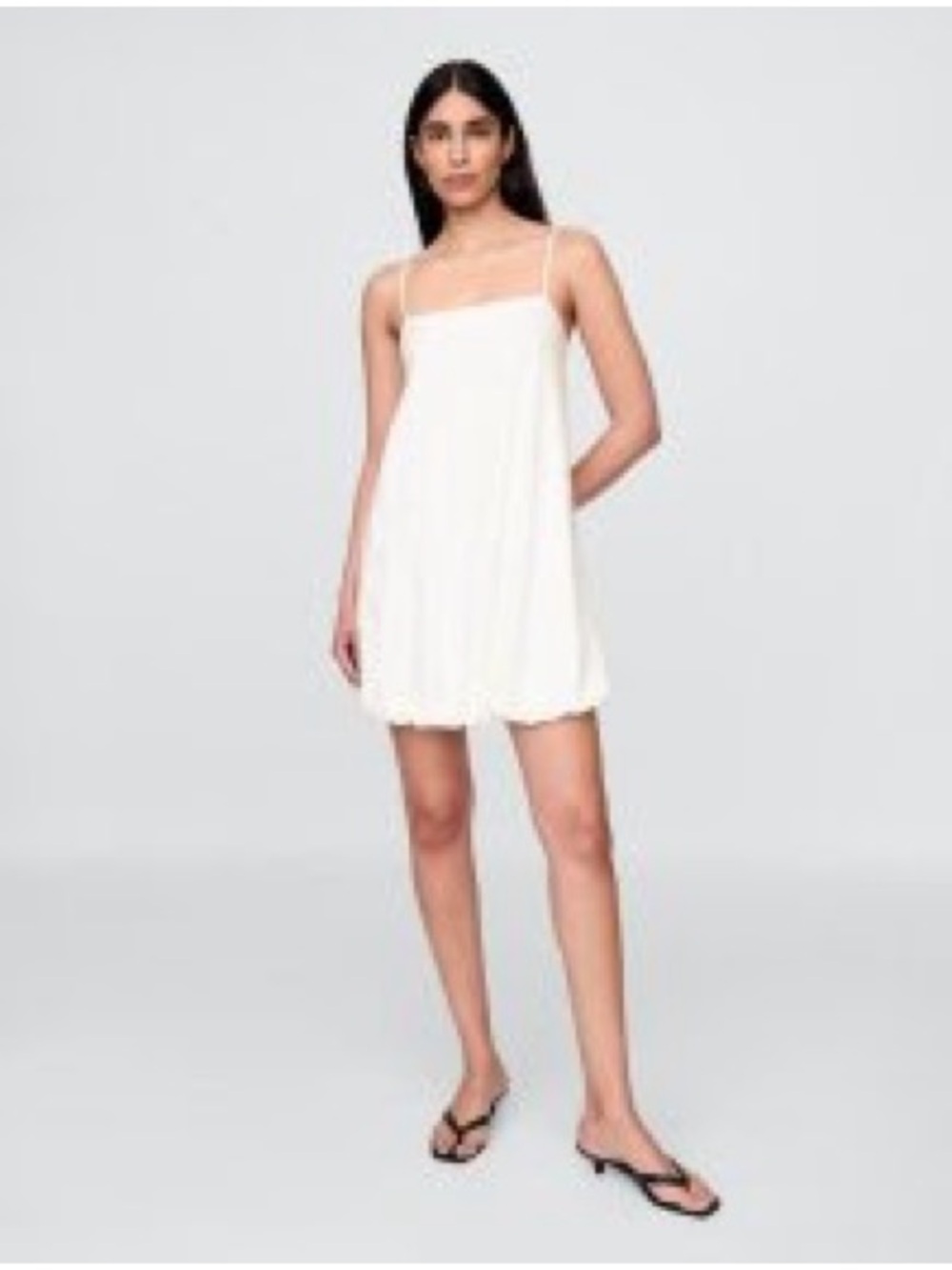 Gap Linen-Blend Bubble Mini Dress